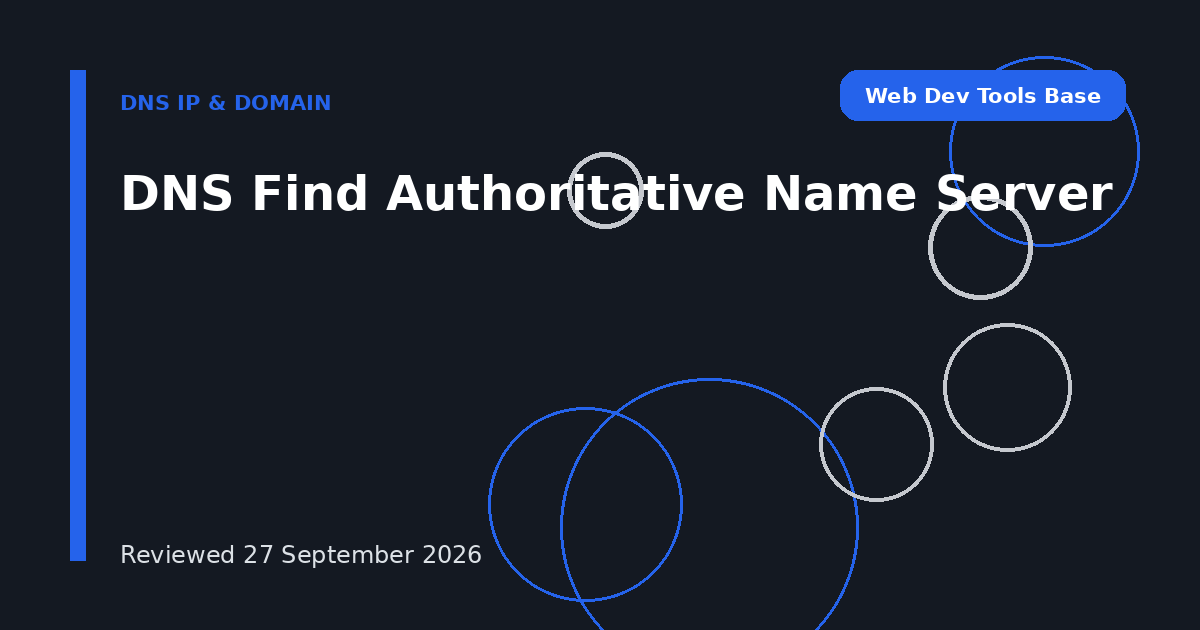 DNS Find Authoritative Name Server