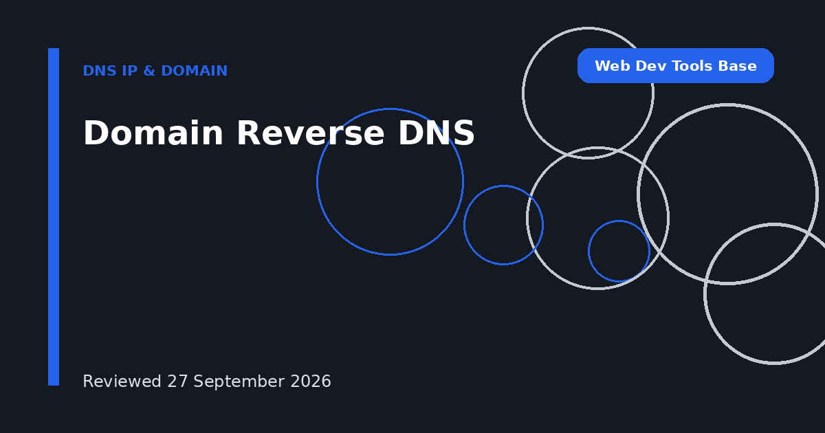 Domain Reverse DNS