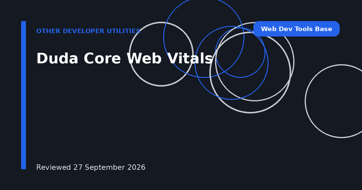 Duda Core Web Vitals