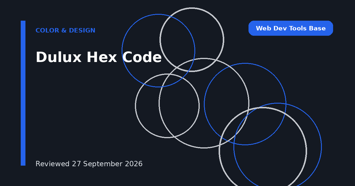 Dulux Hex Code