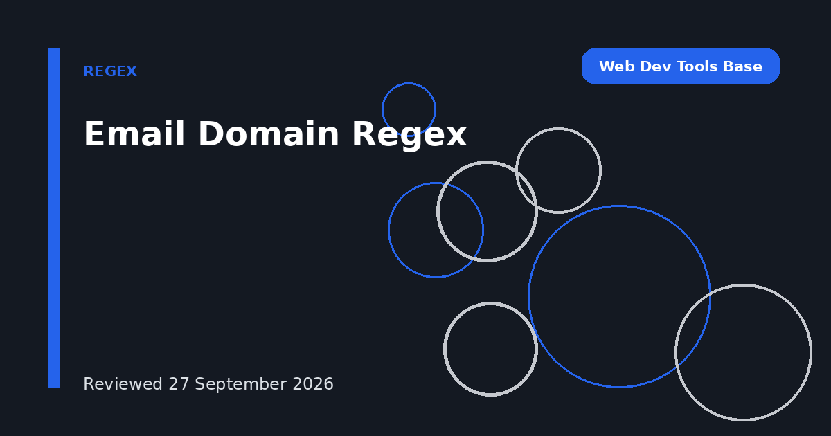 Email Domain Regex
