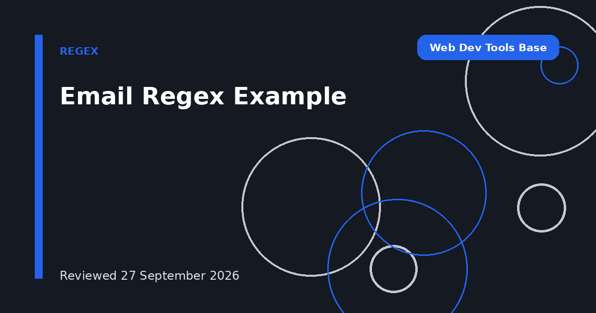 Email Regex Example