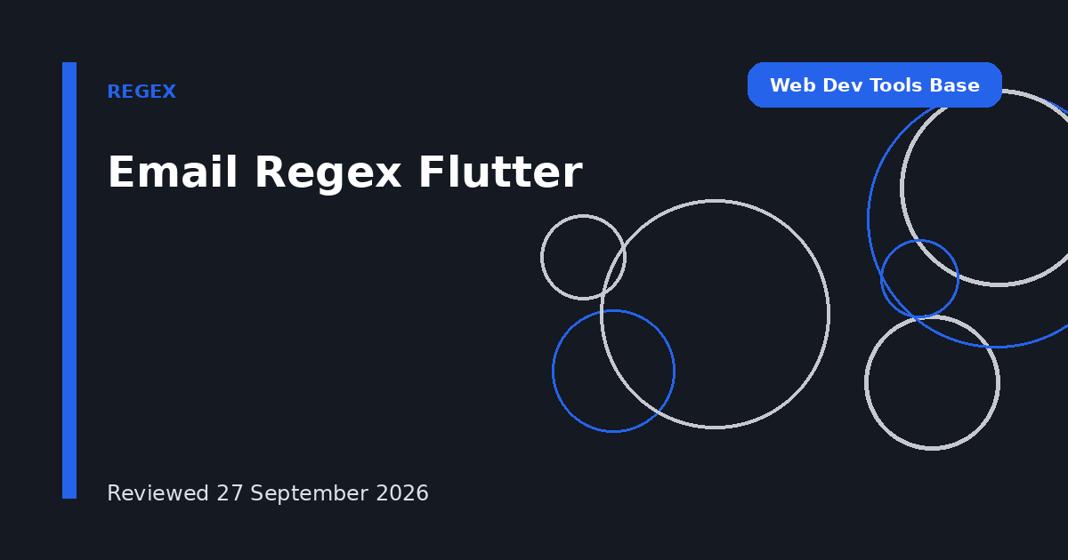 Email Regex Flutter