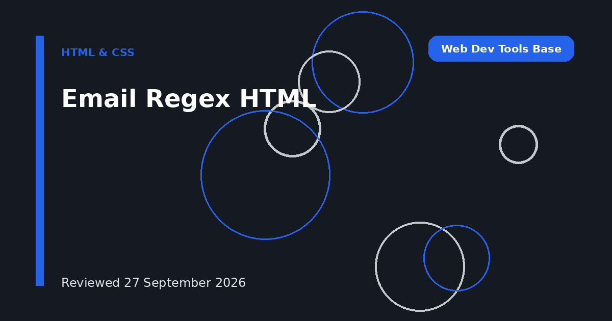 Email Regex HTML