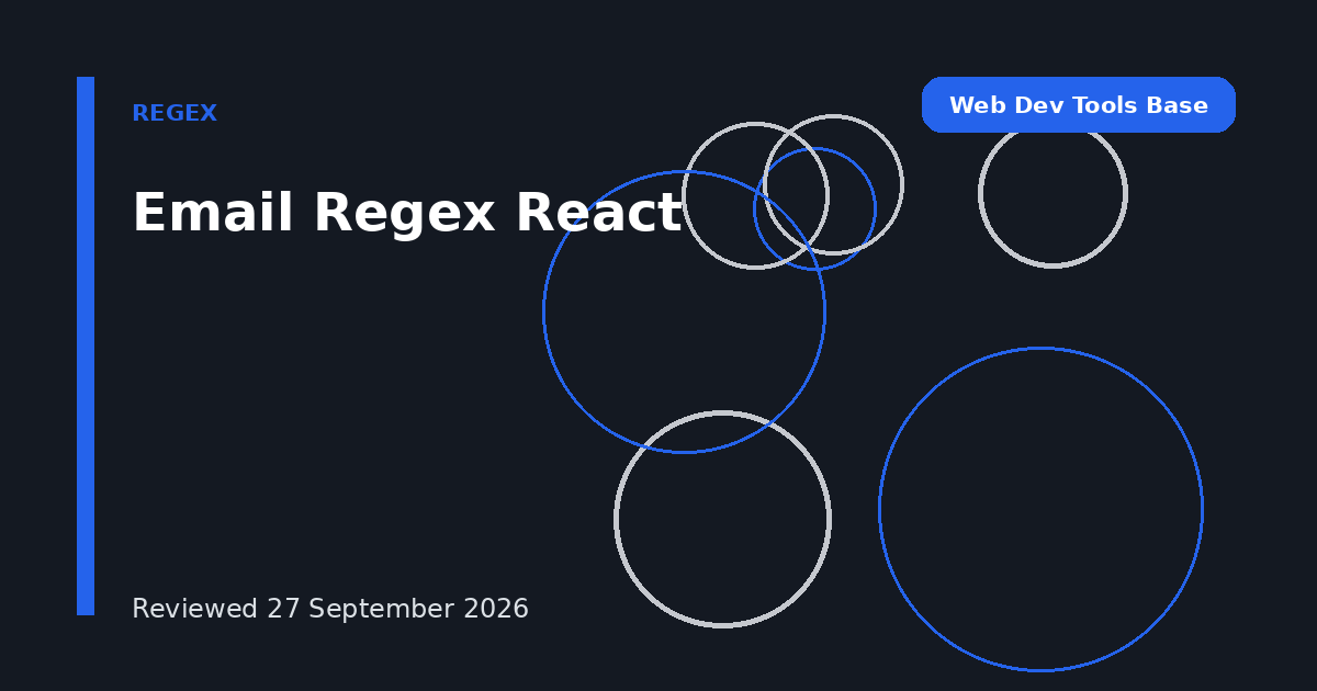 Email Regex React