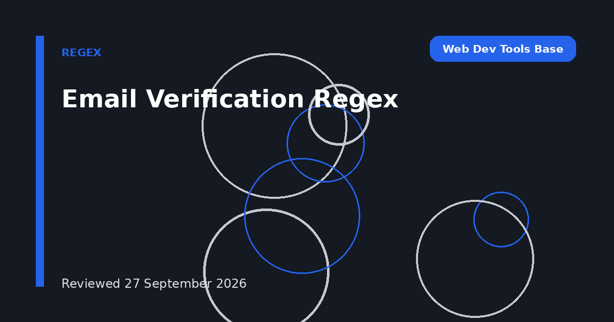 Email Verification Regex