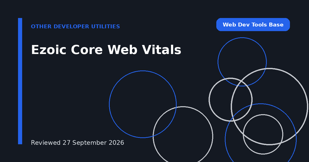 Ezoic Core Web Vitals