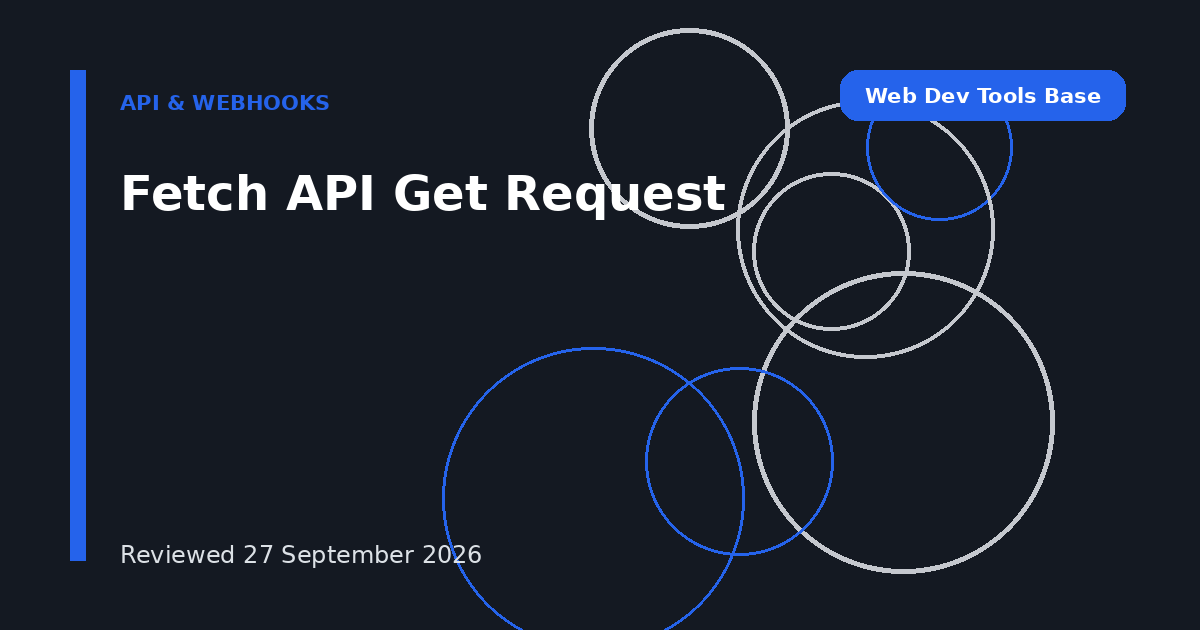 Fetch API Get Request