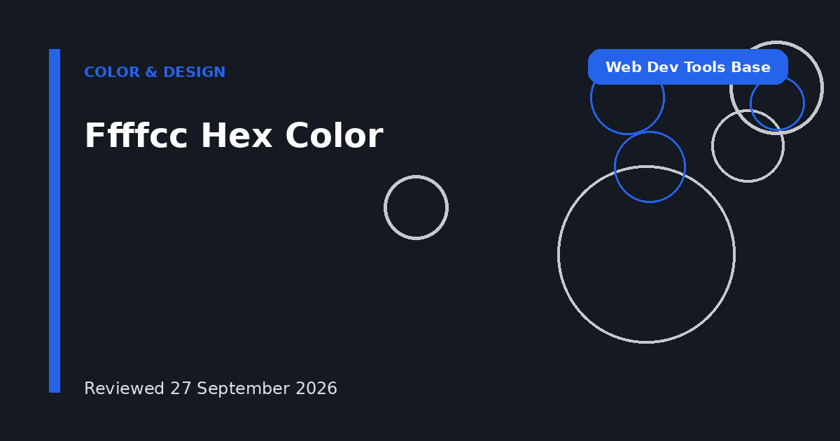 Ffffcc Hex Color