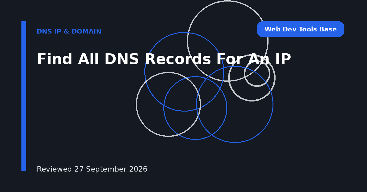 Find All DNS Records For An IP