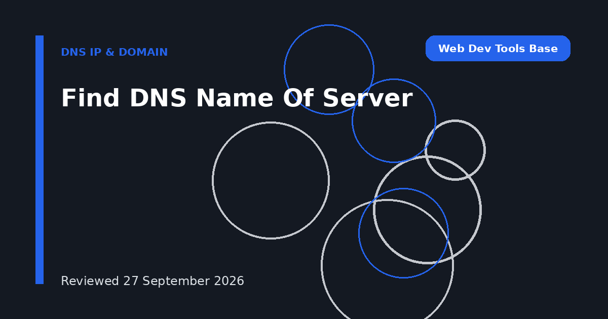 Find DNS Name Of Server