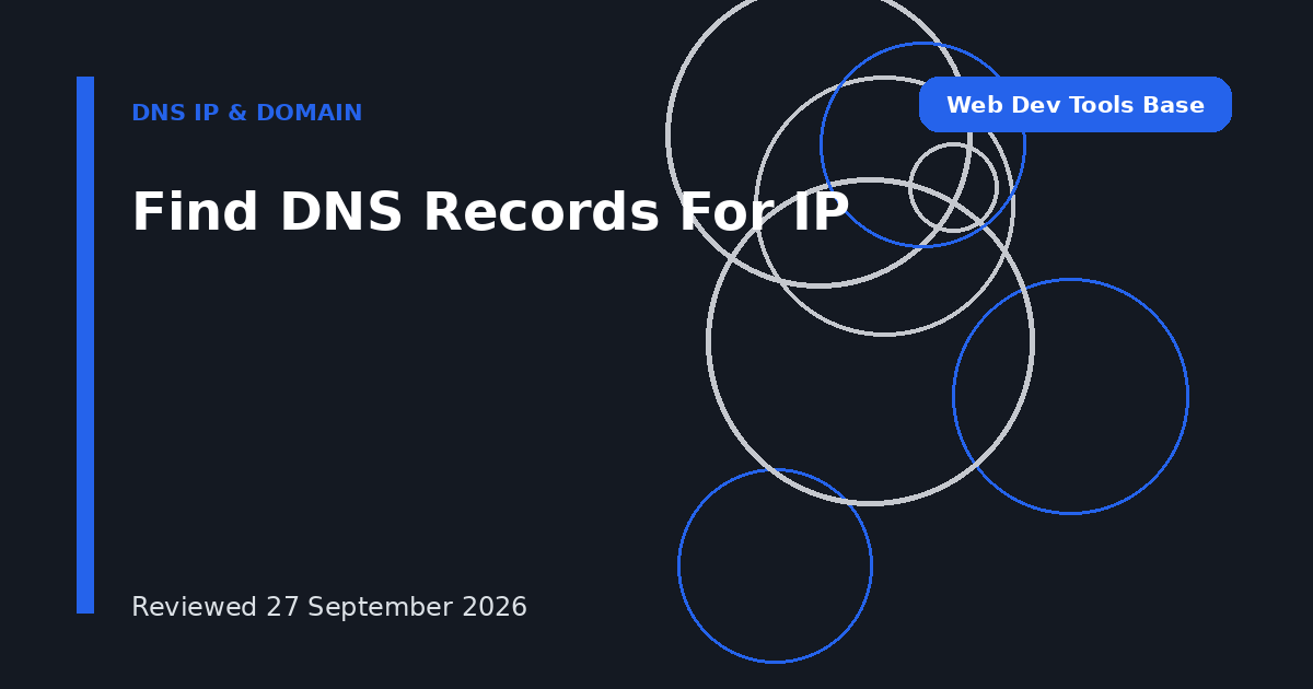 Find DNS Records For IP