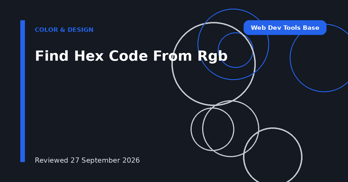 Find Hex Code From Rgb