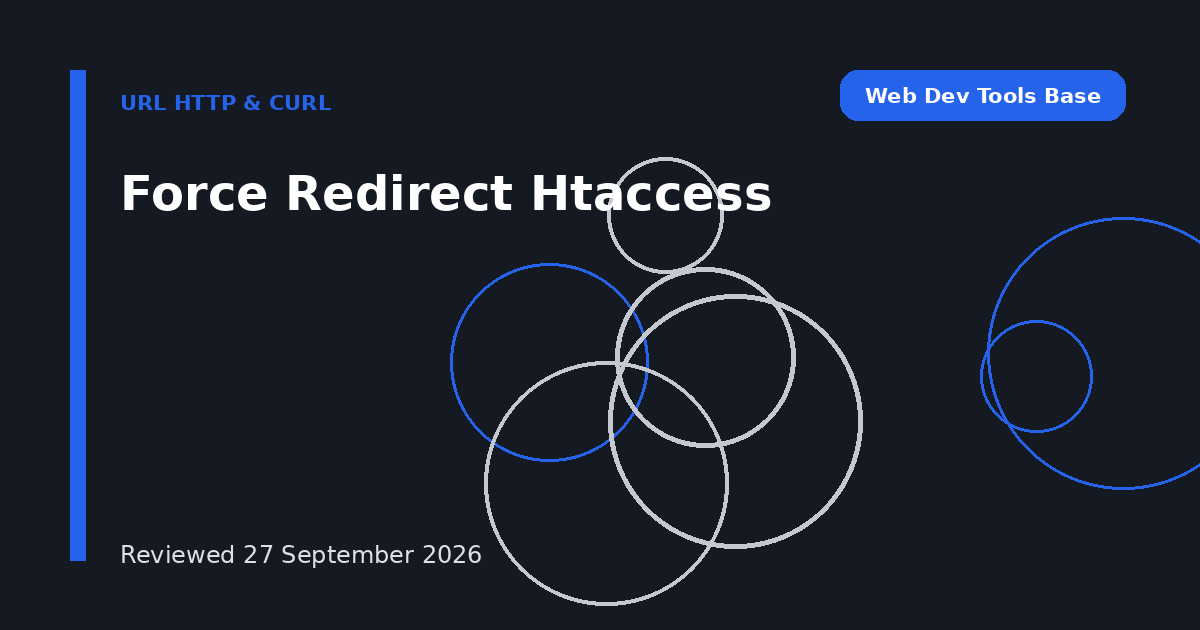 Force Redirect Htaccess