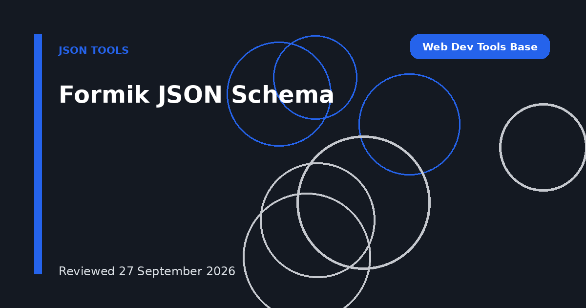 Formik JSON Schema