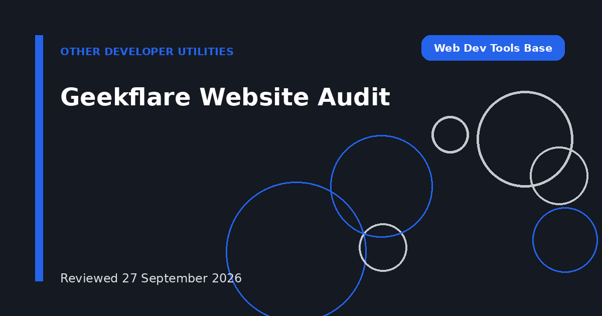Geekflare Website Audit