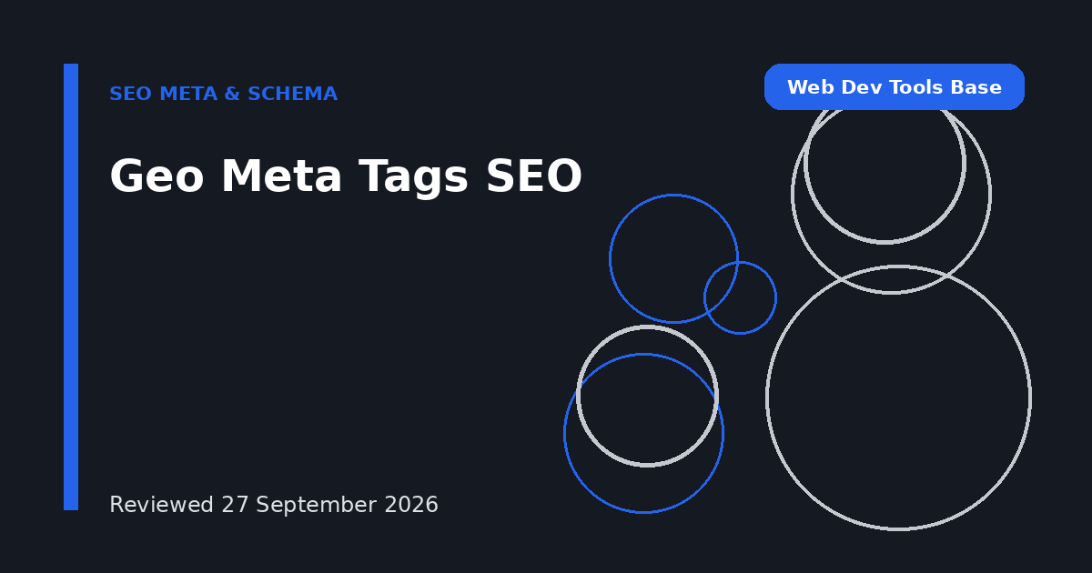 Geo Meta Tags SEO