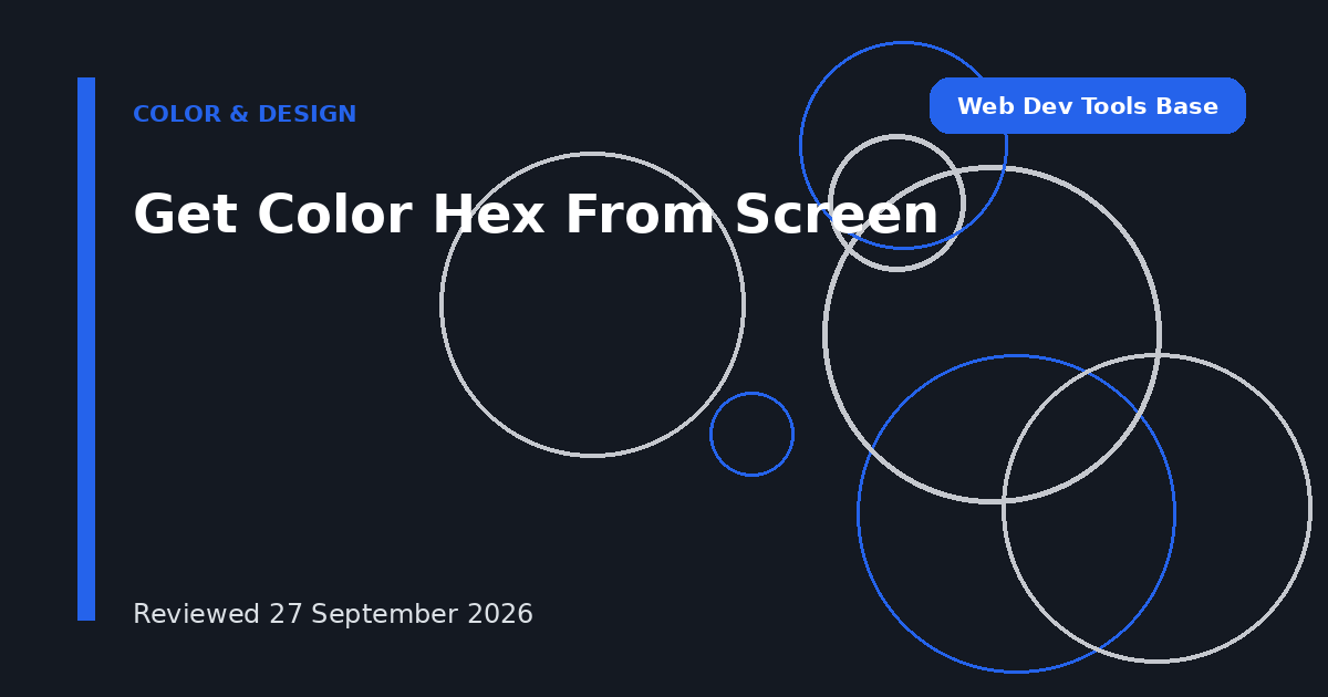 Get Color Hex From Screen