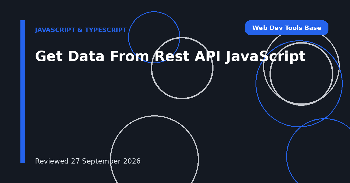 Get Data From Rest API JavaScript