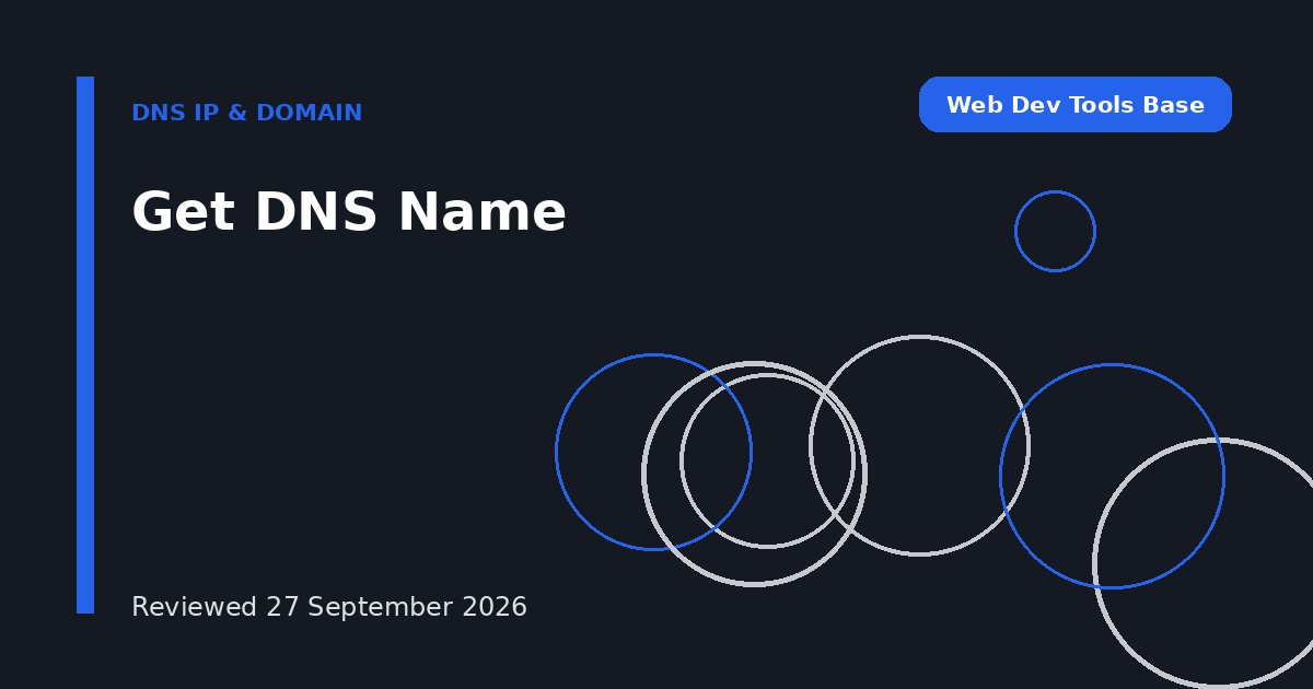 Get DNS Name