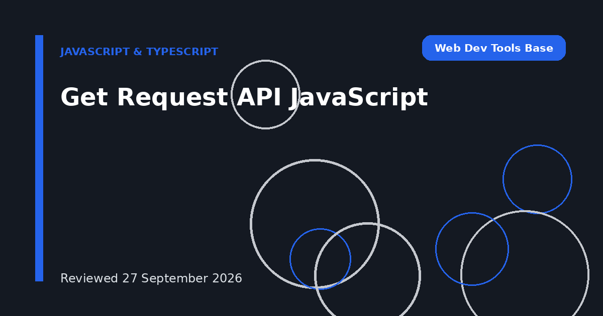 Get Request API JavaScript