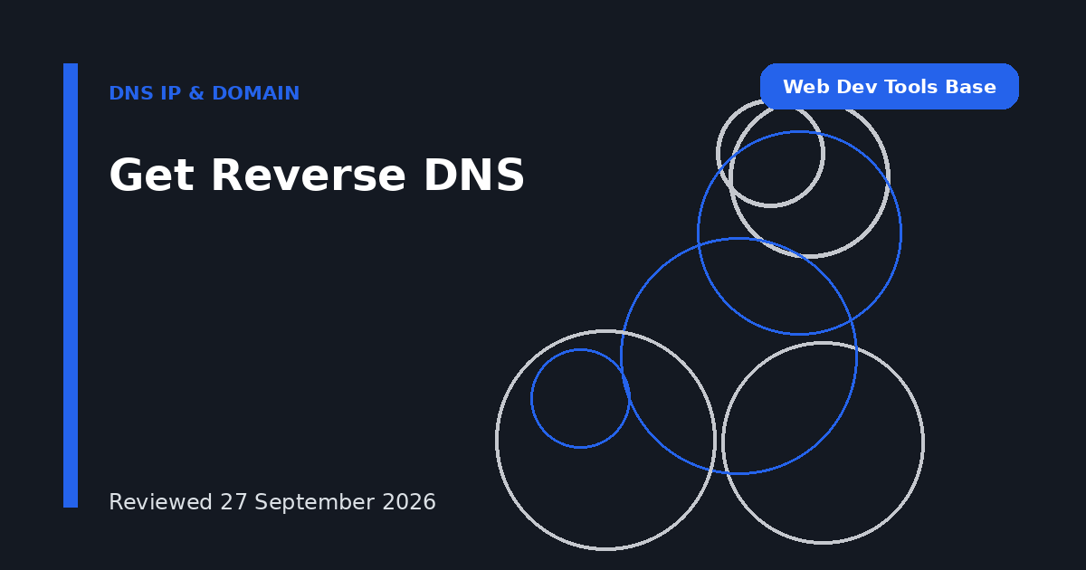Get Reverse DNS