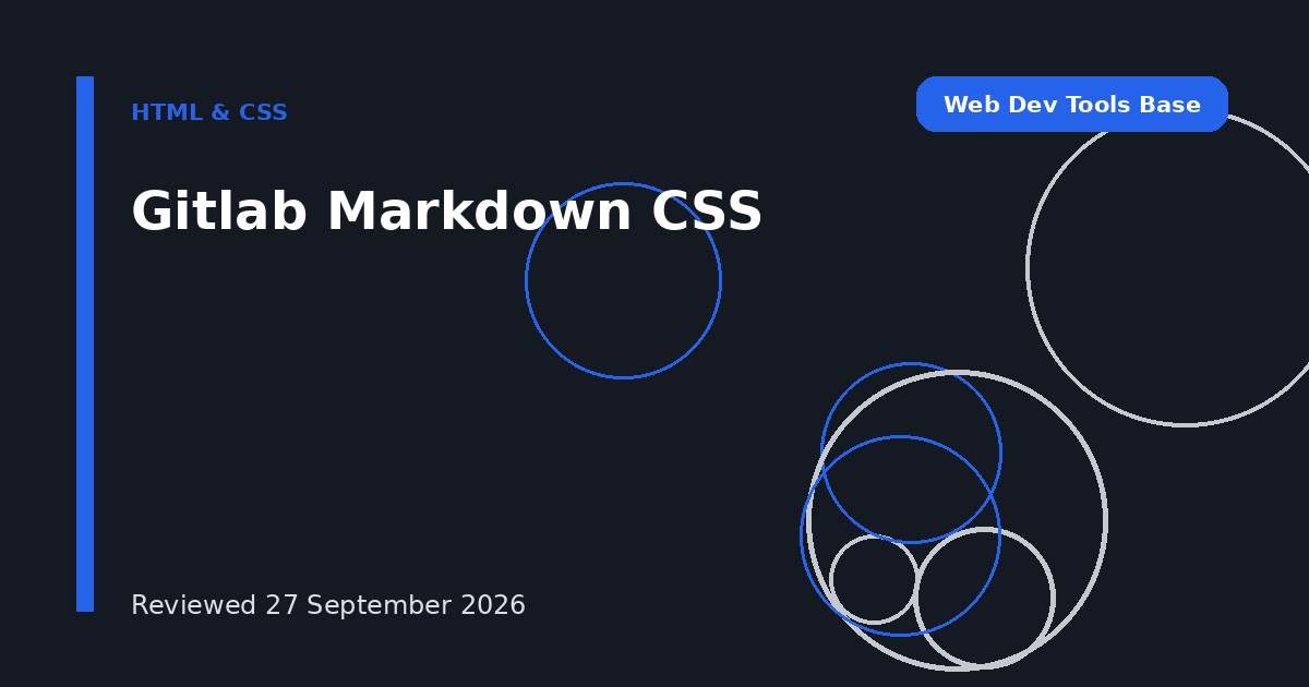 Gitlab Markdown CSS