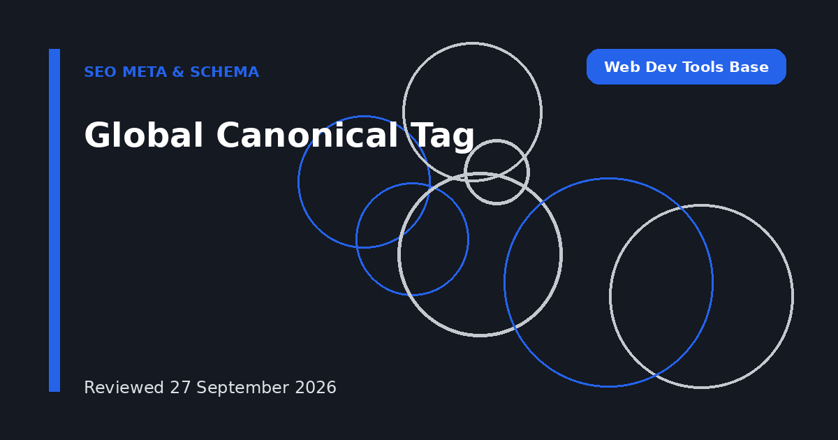 Global Canonical Tag