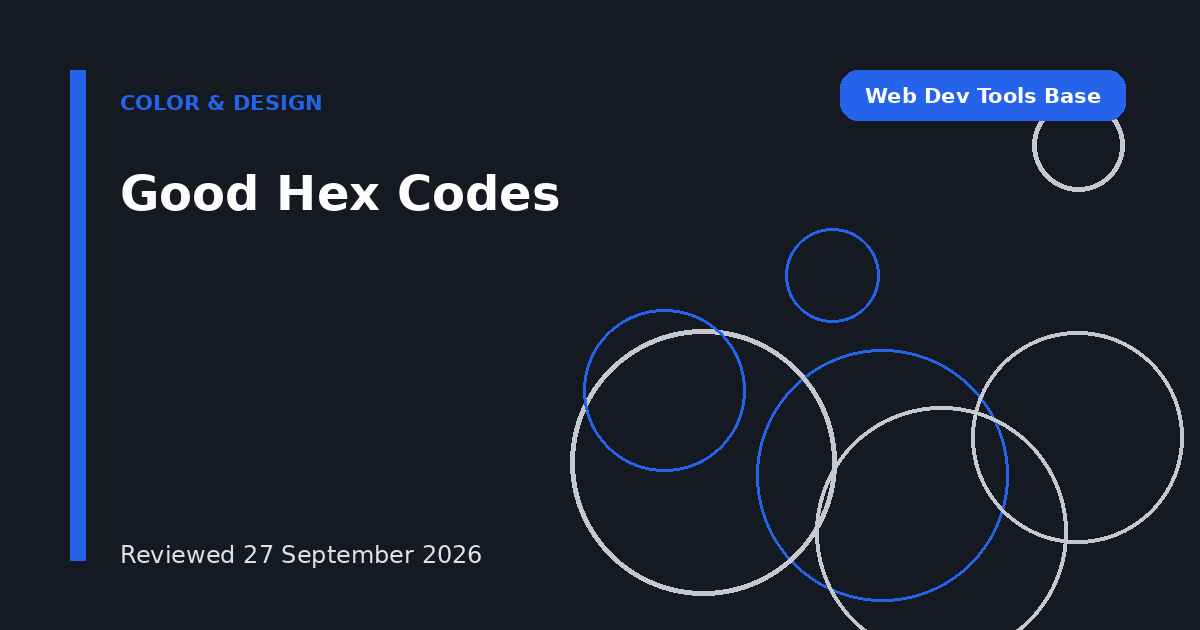 Good Hex Codes