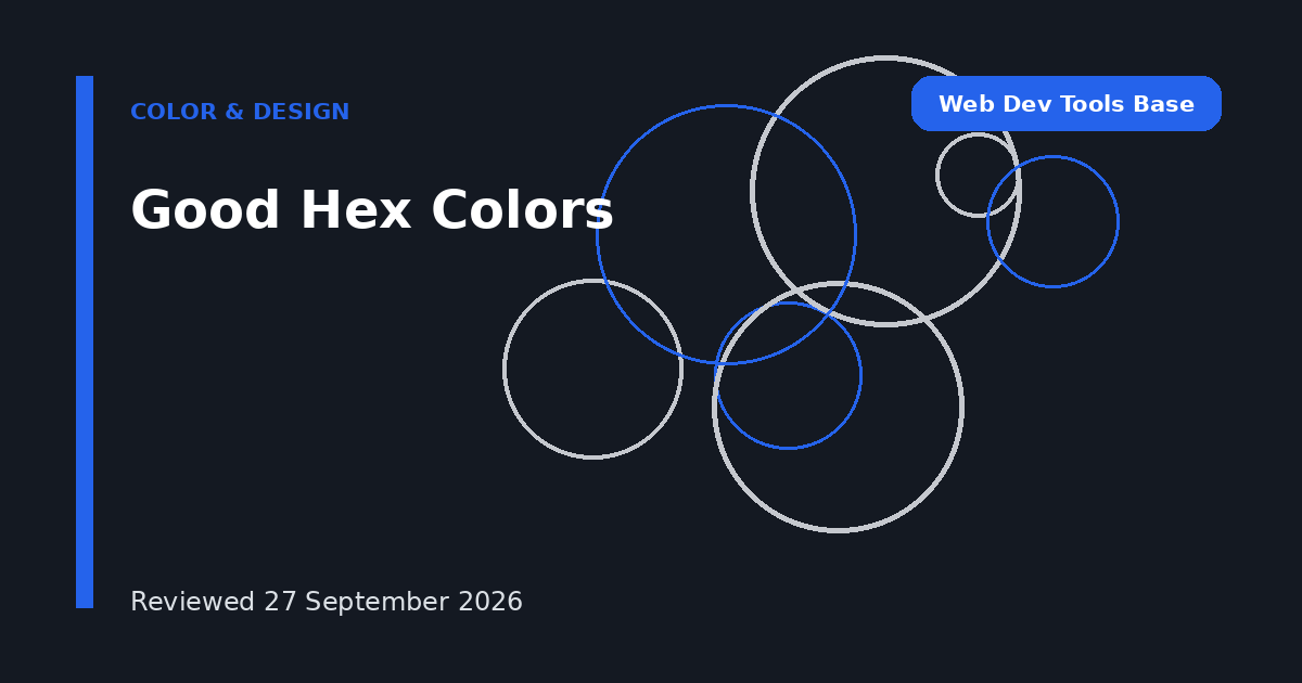 Good Hex Colors