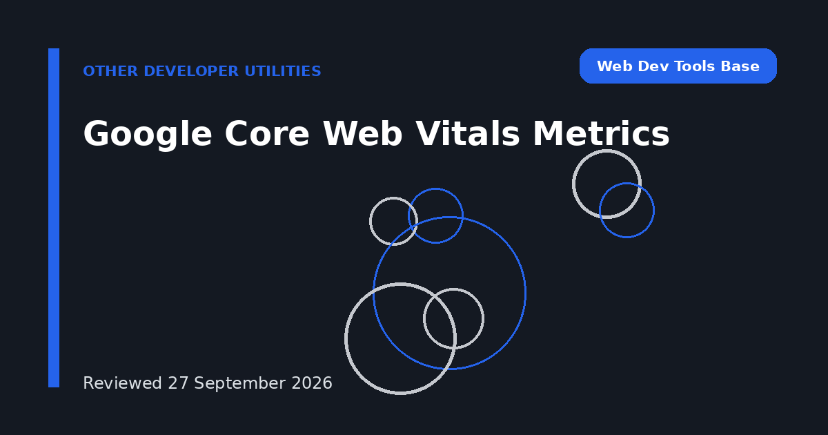 Google Core Web Vitals Metrics