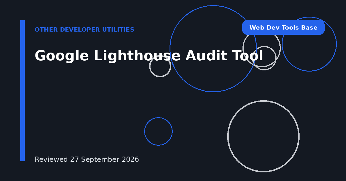 Google Lighthouse Audit Tool
