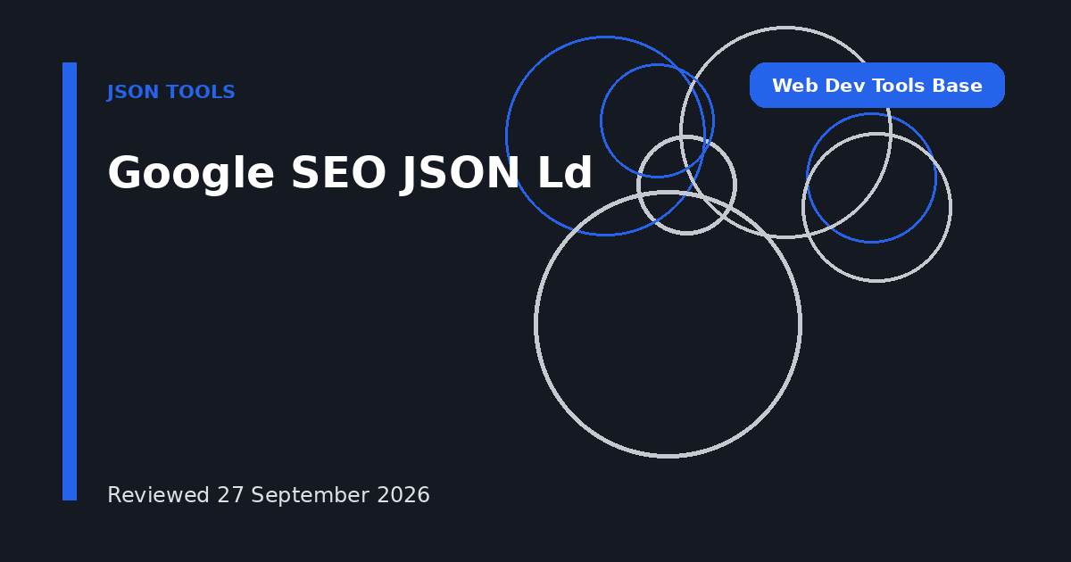 Google SEO JSON Ld