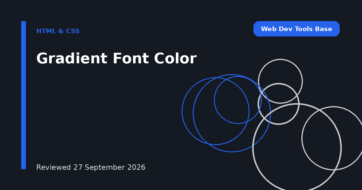 Gradient Font Color