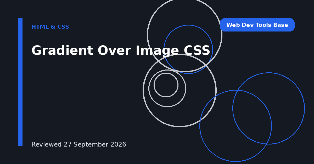 Gradient Over Image CSS