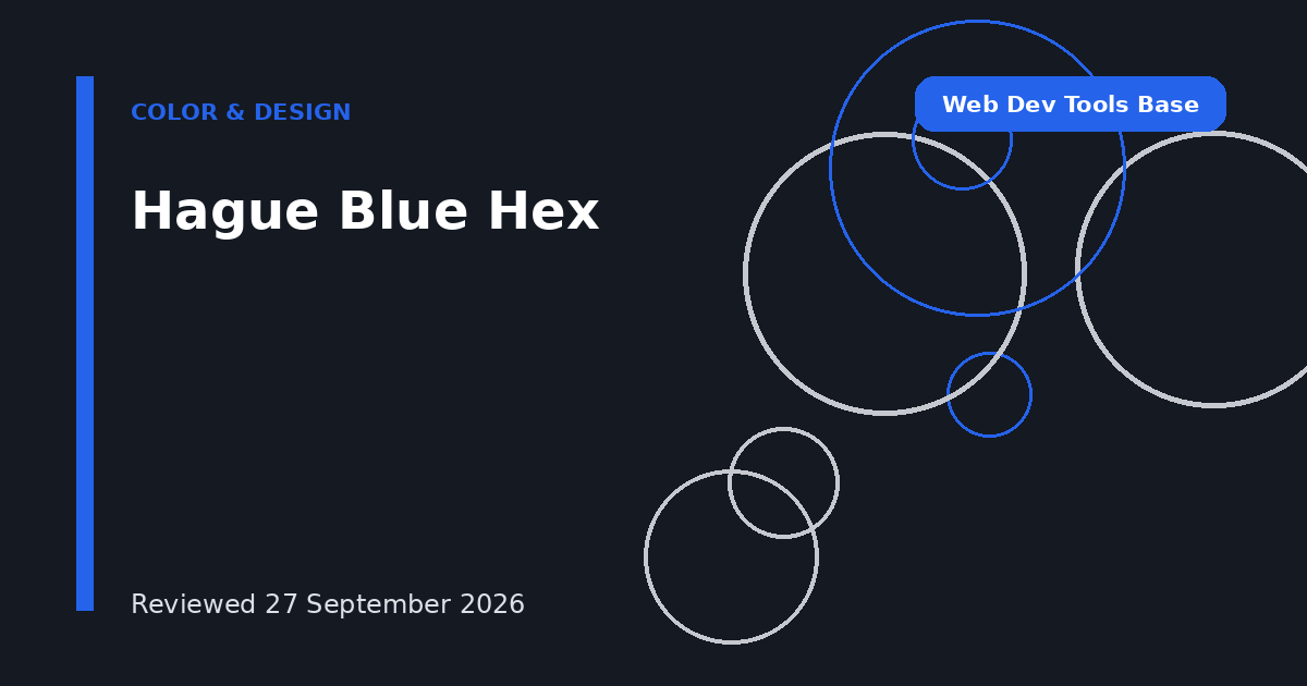 Hague Blue Hex