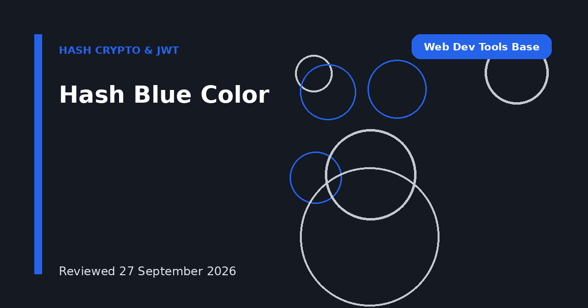 Hash Blue Color