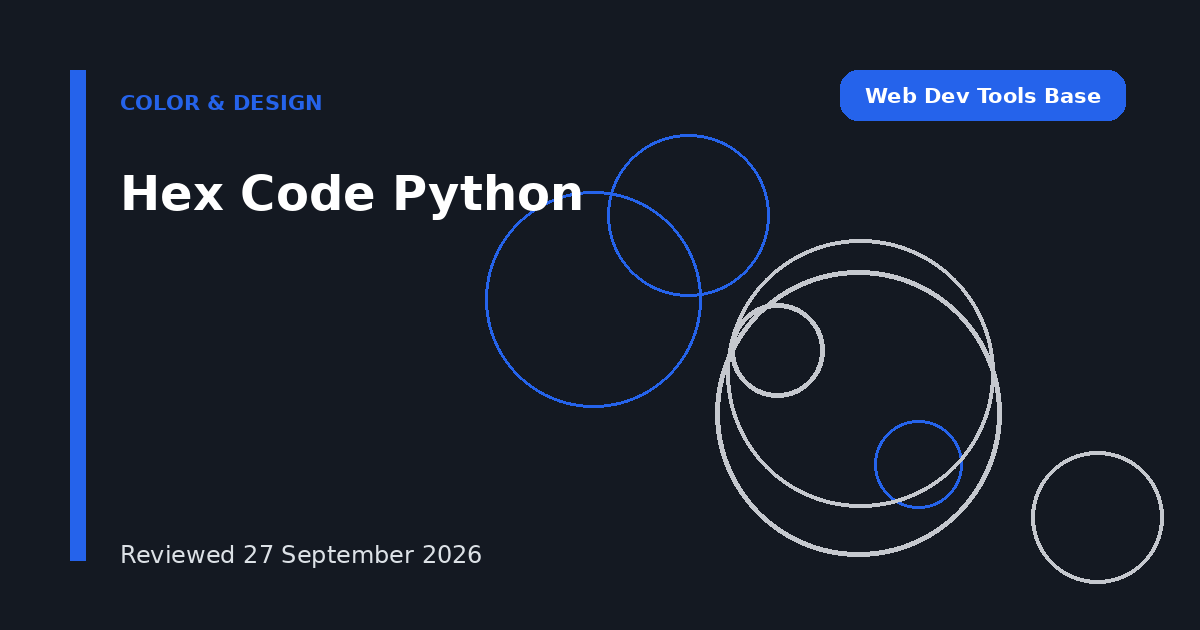Hex Code Python