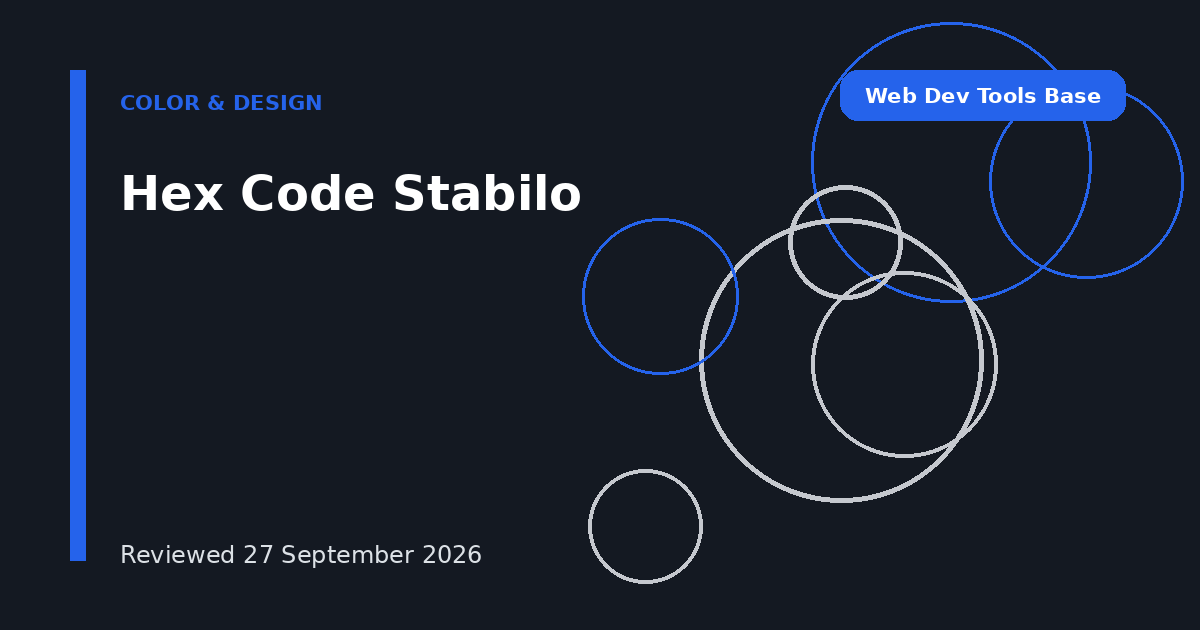 Hex Code Stabilo