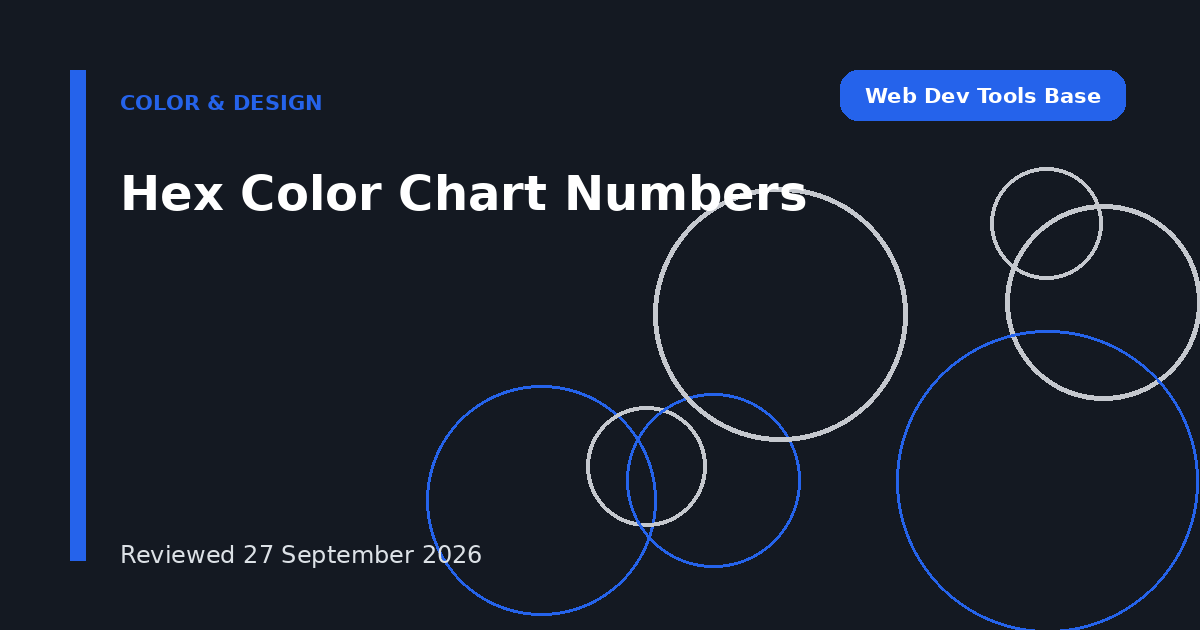 Hex Color Chart Numbers