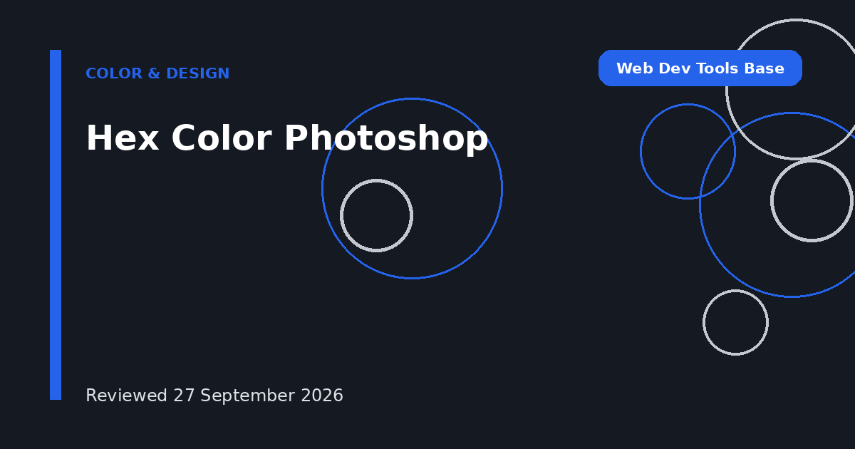Hex Color Photoshop