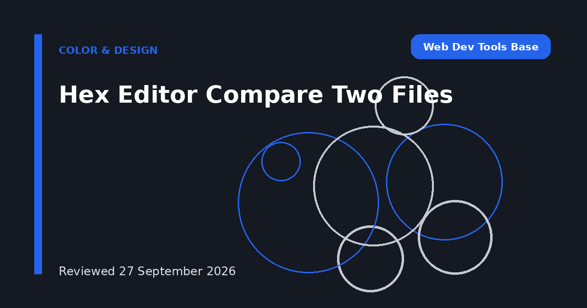 Hex Editor Compare Two Files