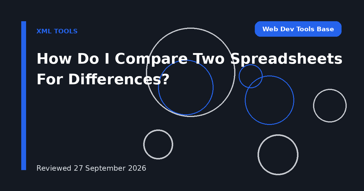 How Do I Compare Two Spreadsheets For Differences?