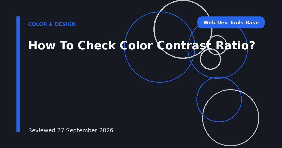 How To Check Color Contrast Ratio?