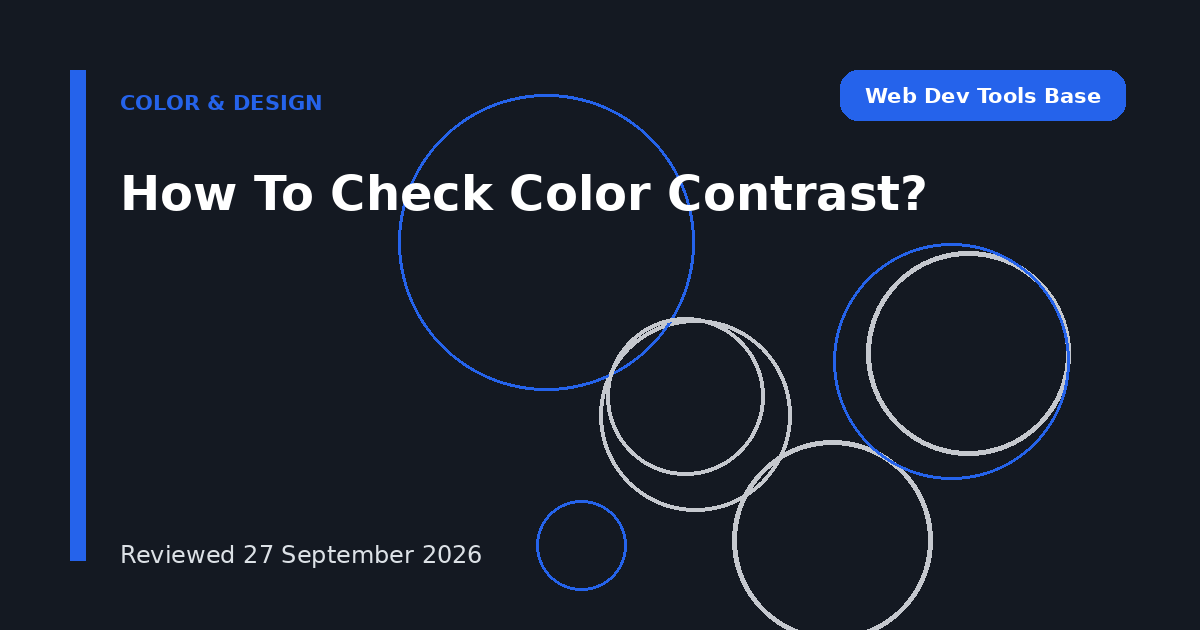 How To Check Color Contrast?