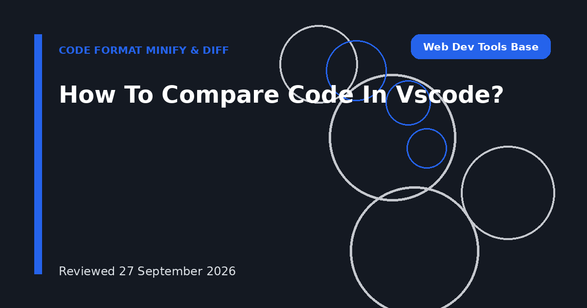 How To Compare Code In Vscode?