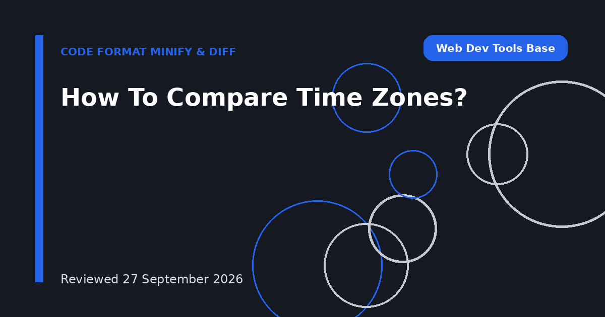 How To Compare Time Zones?