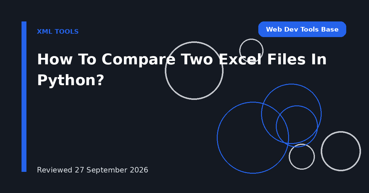 How To Compare Two Excel Files In Python?