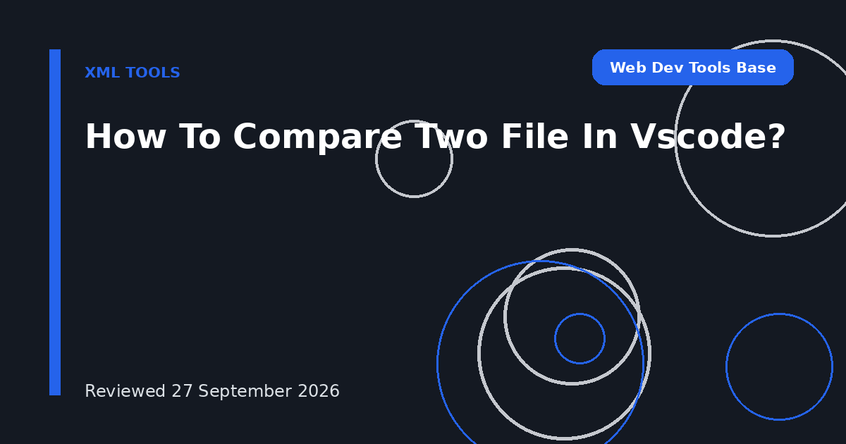 How To Compare Two File In Vscode?