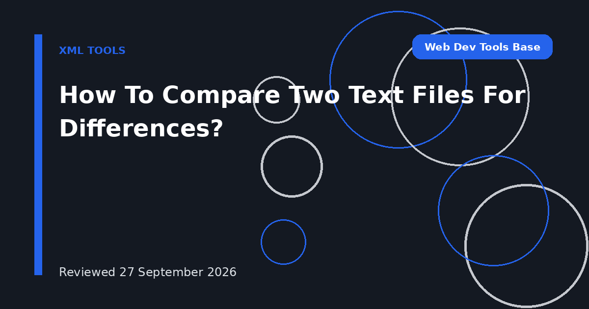 How To Compare Two Text Files For Differences?